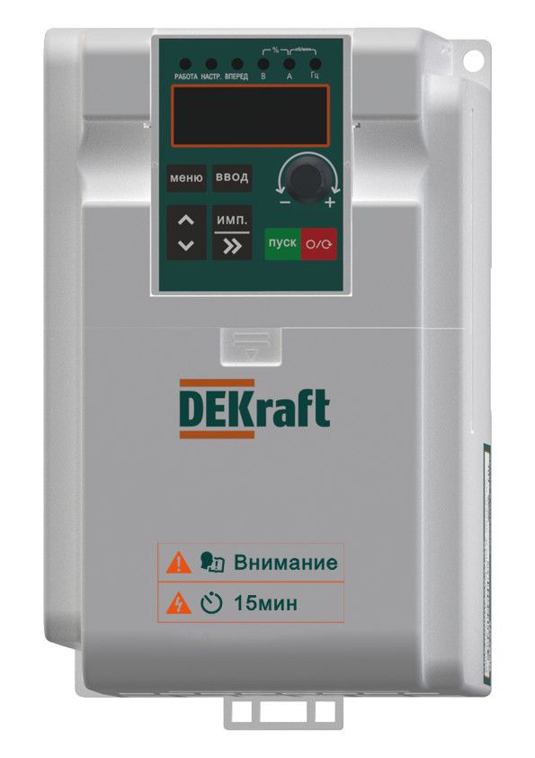 Преобразователь частот Dekraft DEKV060 ПЧ-510-1PH-220В-1,5кВт-B DEKV060G1R5S2B фото