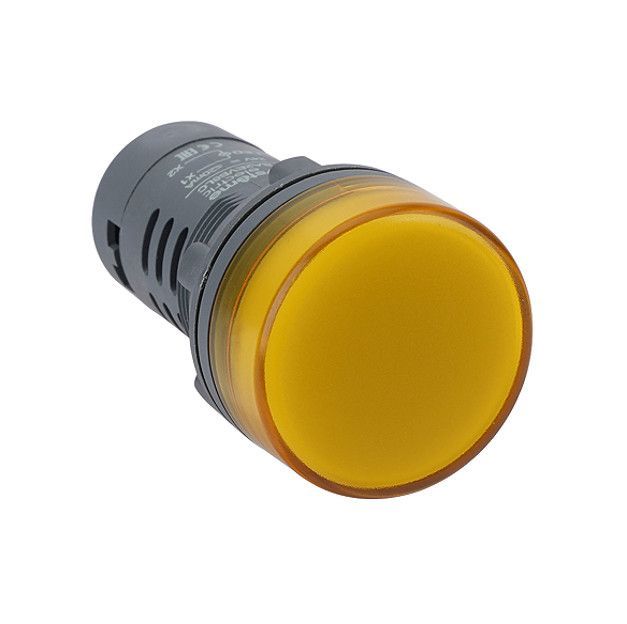 Сигнальная лампа SB7 моноблочная 22мм желтая LED 230В АС фото