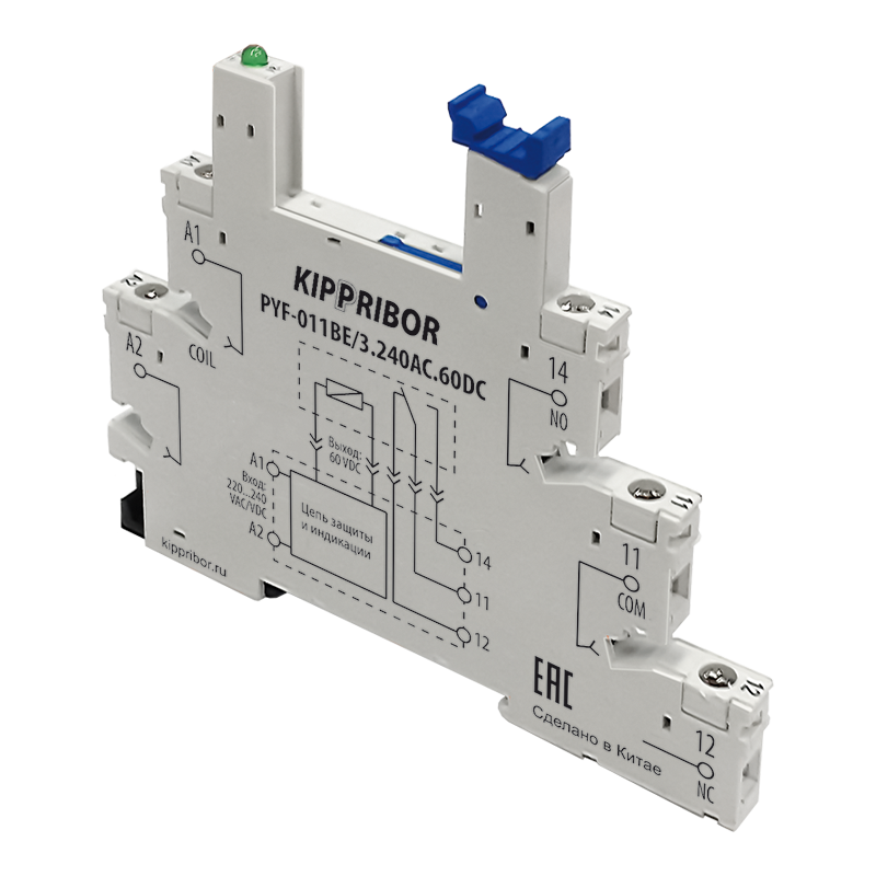 Монтажные колодки KIPPRIBOR PYF-011BE (для 1-контактных промежуточных реле серии SR) ОВЕН PYF-011BE/3.240AC.60DC фото