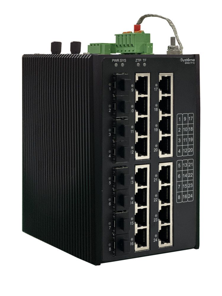 Управляемый промышленный коммутатор Ethernet L3, 16x10/100/1000BaseT, 8x100/1000/2500BaseX SFP фото