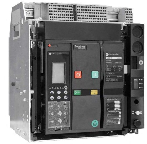 ВОЗДУШНЫЙ АВТ.ВЫКЛ.SYSTEMEPACT ACB16N 1250A 3P 6.0H ВЫК,ГП MCH+MX+XF AC230V фото