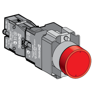 Кнопка с подсветкой красная 220V 1NC Meyertec MTB2-BW3463 фото