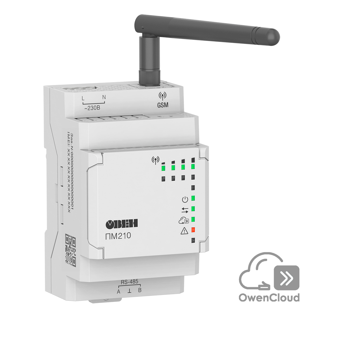 Сетевой шлюз для доступа к сервису OwenCloud RS-485 GPRS ОВЕН ПМ210-24 фото
