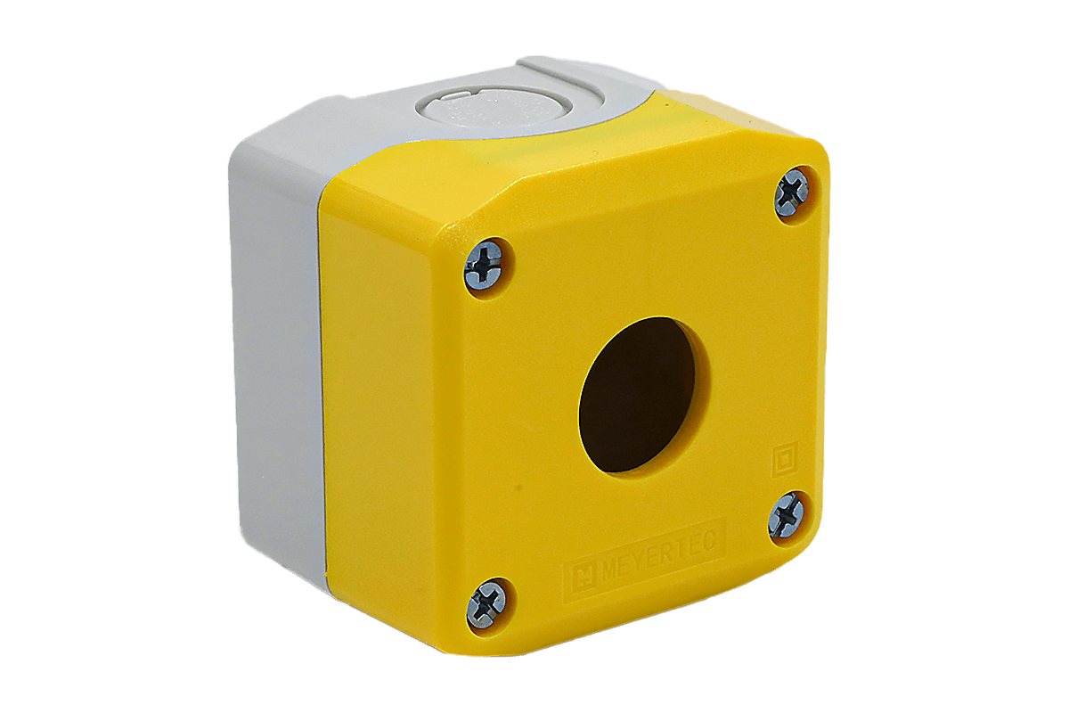 Корпус кнопочного поста, 1 место, желтый, IP67 Meyertec MTB2-F86-Y