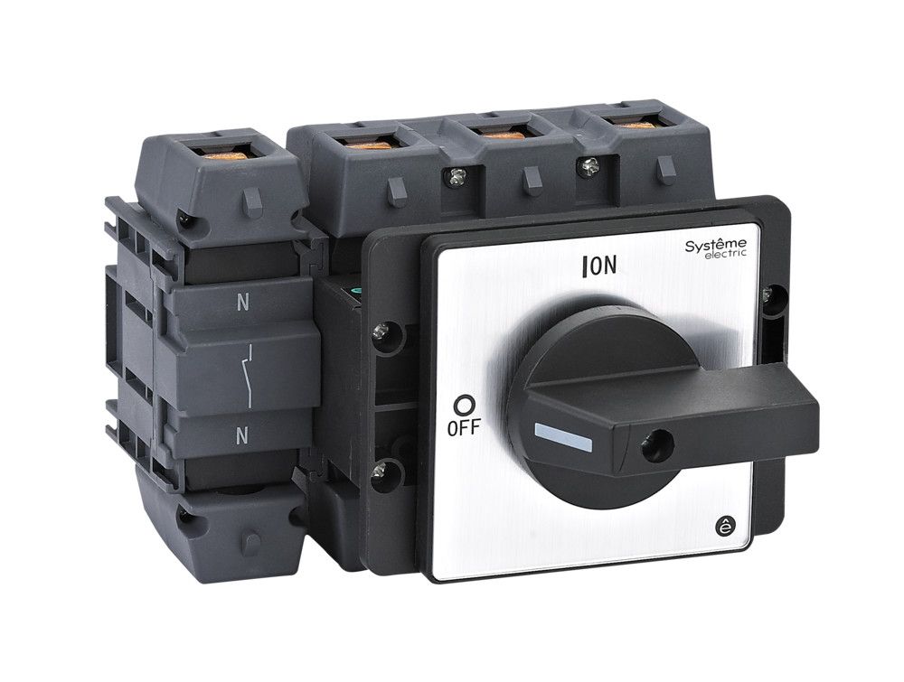 ВЫКЛЮЧАТЕЛЬ-РАЗЪЕДИНИТЕЛЬ 4P 125A IP40 С ЧЁРНОЙ РУКОЯТКОЙ НА ДВЕРЦУ 4 ВИНТАМИ фото