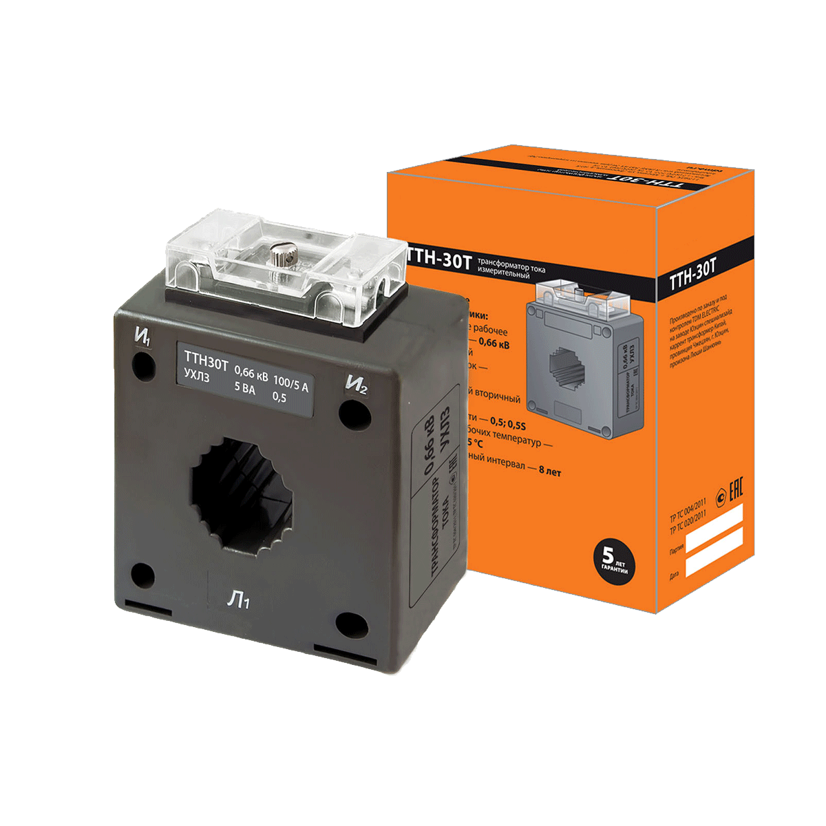 Трансформаторы тока ОВЕН ТТН 30T/100/5- 5VA/0,5-Р TDM фото