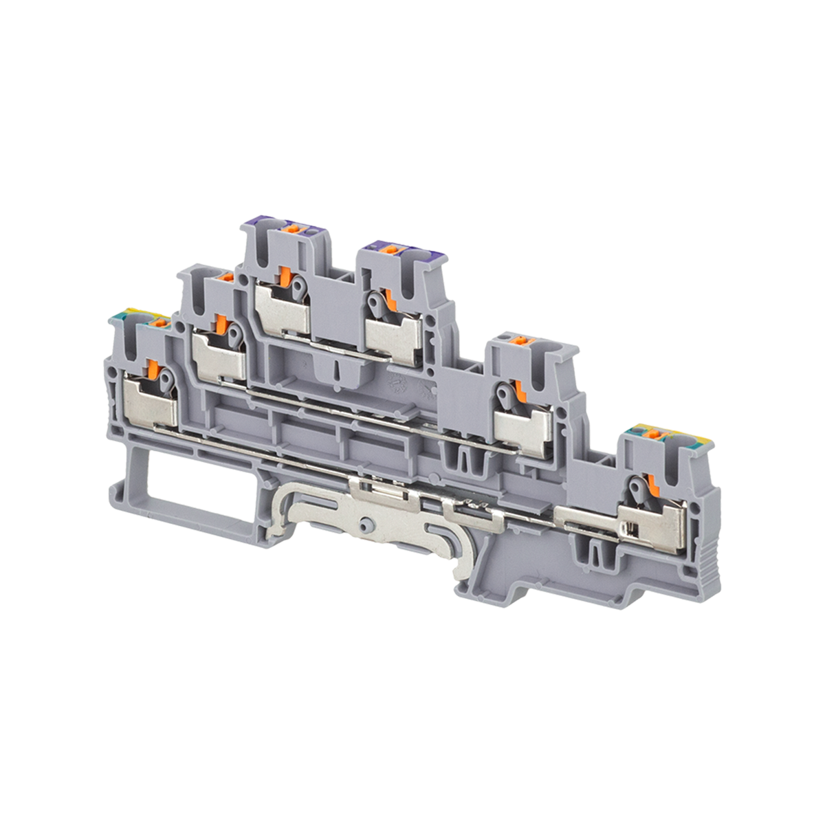 Клемма push-in трехуровневая с заземлением и нейтралью, 2.5 мм², Meyertec MTP-TR2.5/PE/L/N фото