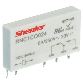 Реле интерфейсное Shenler RNC1CO024 1СО 6A 24VDC фото
