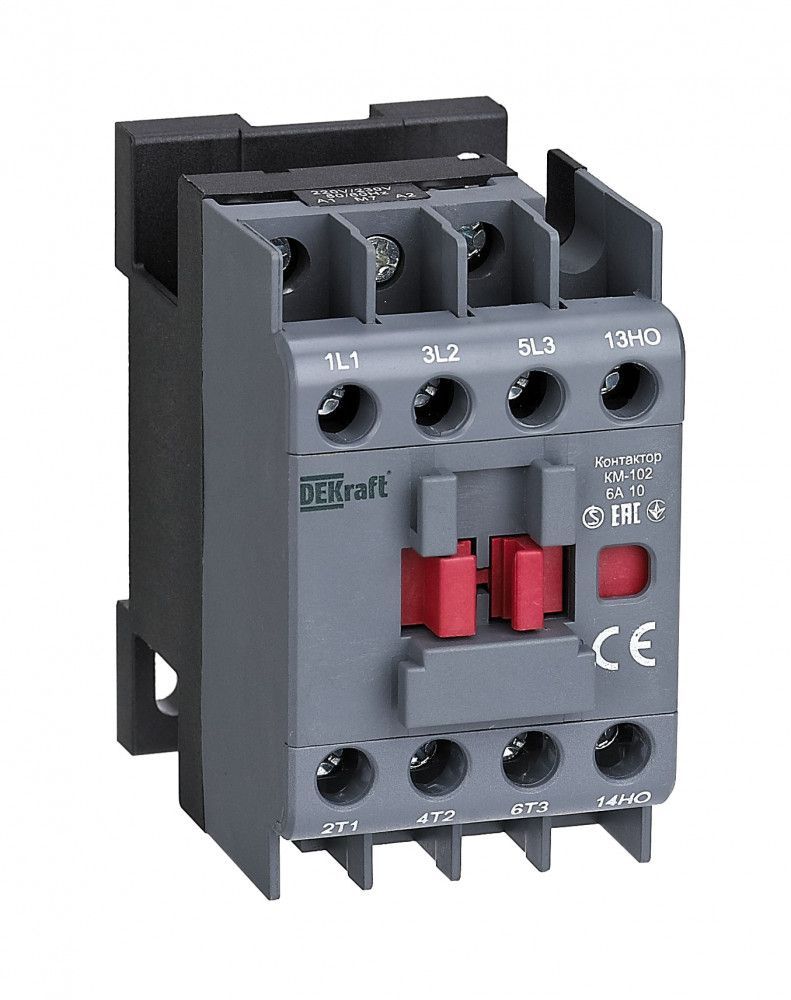 Контактор 6А 380В/400В АС3 АС4 1НО КМ-102 фото